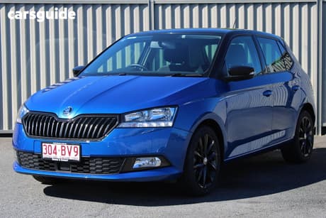 Blue 2021 Skoda Fabia Hatchback 81 Tsi Run Out Edition