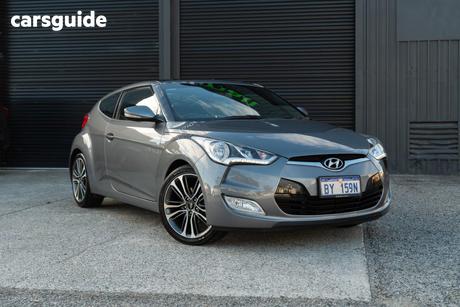 Grey 2015 Hyundai Veloster Coupe +