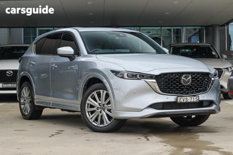 Silver 2022 Mazda CX-5 Wagon Akera Turbo (Awd)