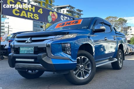 Blue 2019 Mitsubishi Triton Double Cab Pick Up Gls (4X4) Premium