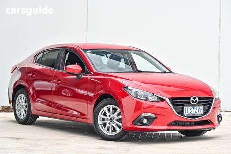 Red 2015 Mazda 3 Sedan Maxx