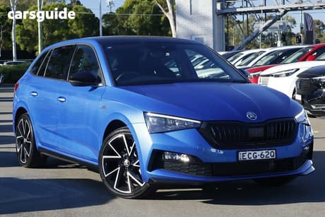 Blue 2020 Skoda Scala Hatchback 110 Tsi Monte Carlo