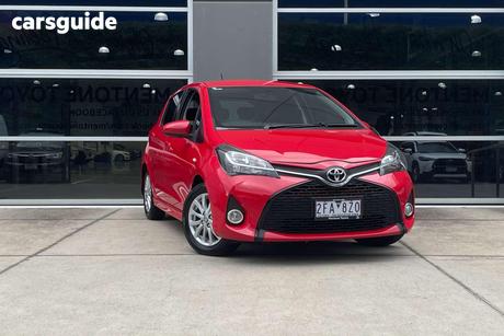 Red 2016 Toyota Yaris Hatchback Zr