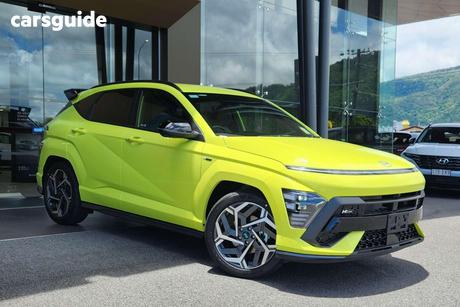 Yellow 2025 Hyundai Kona Wagon Hybrid Elite N Line