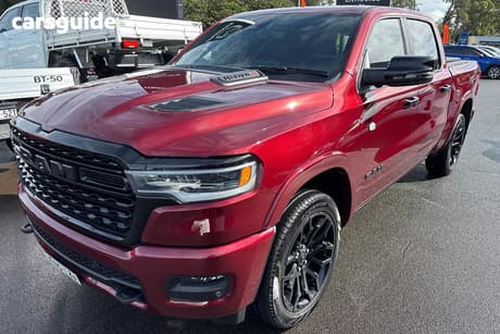 Red 2025 RAM 1500 Crew Cab Utility Limited Rambox Ho Hurricane