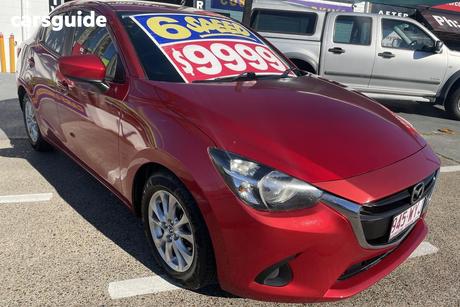 Red 2016 Mazda 2 Sedan Maxx