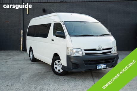 White 2012 Toyota HiAce Bus Commuter