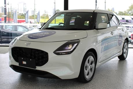 White 2025 Suzuki Swift Hatchback Hybrid Plus
