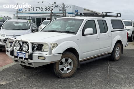 White 2010 Nissan Navara Dual Cab Pick-up St (4X4)