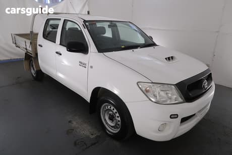 White 2008 Toyota Hilux Dual Cab Pick-up Sr