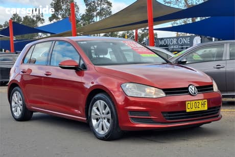 Red 2013 Volkswagen Golf Hatchback 90 Tsi Comfortline