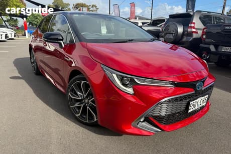 Red 2021 Toyota Corolla Hatchback Zr Hybrid
