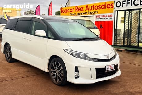 White 2013 Toyota Estima Wagon Aeras