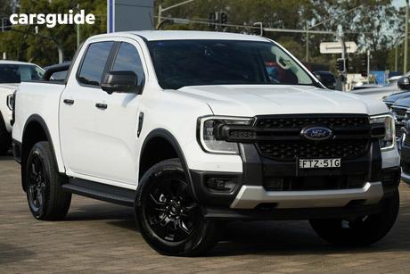 White 2025 Ford Ranger Double Cab Pick Up Phev Sport (4X4)