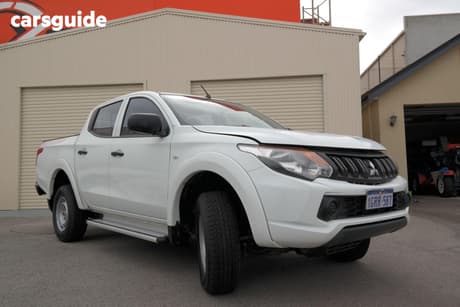 White 2018 Mitsubishi Triton Ute Tray GLX