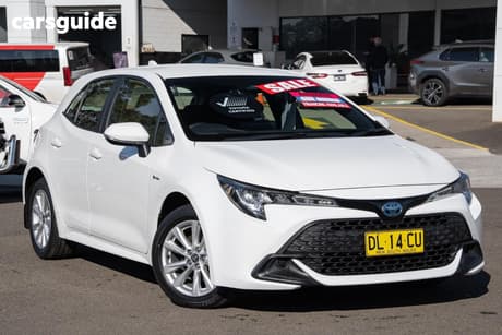 White 2024 Toyota Corolla Hatchback Ascent Sport Hybrid