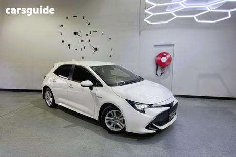 White 2021 Toyota Corolla Hatchback Ascent Sport Hybrid