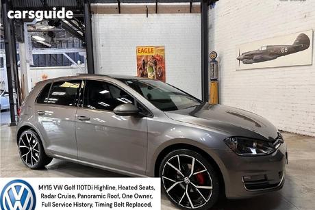 Grey 2014 Volkswagen Golf Hatchback 110 Tdi Highline
