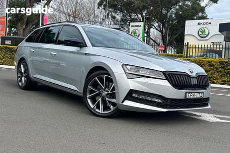Silver 2021 Skoda Superb Wagon Sportline (4X4)