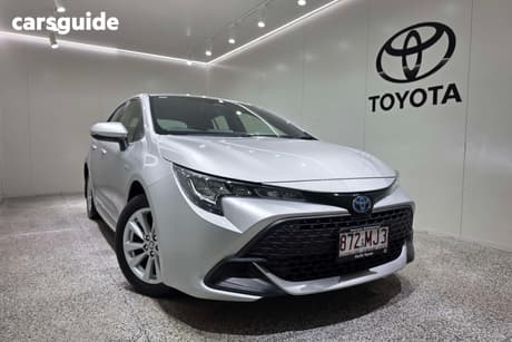 Silver 2025 Toyota Corolla Hatchback Ascent Sport Hybrid