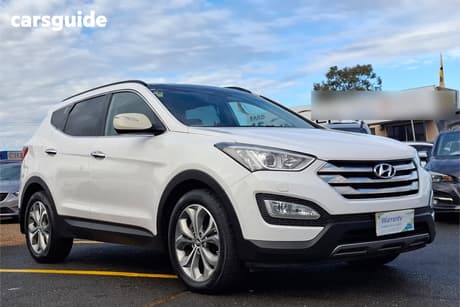 White 2013 Hyundai Santa FE Wagon Highlander Crdi (4X4)