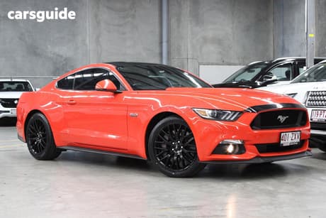 Orange 2016 Ford Mustang Coupe Fastback Gt 5.0 V8