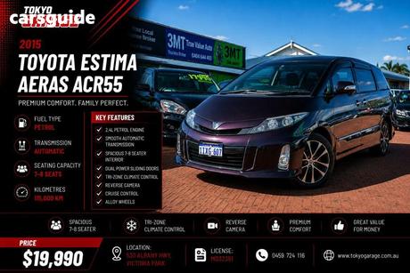 Purple 2015 Toyota Estima SUV AERAS ACR55