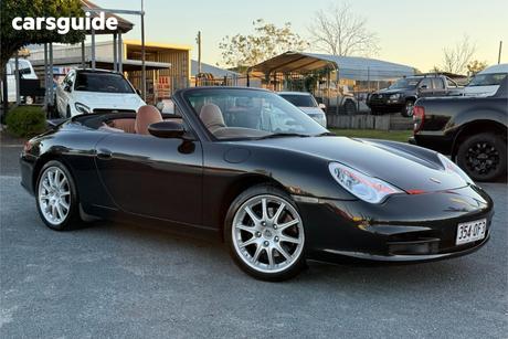 Black 2002 Porsche 911 Cabriolet Carrera