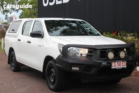White 2018 Toyota Hilux Double Cab Pick Up Workmate