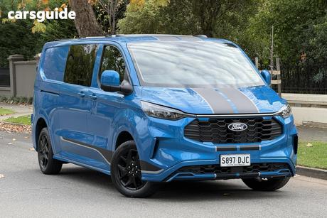 Blue 2025 Ford Transit Custom Dual Cab Van Sport Dciv (Lwb)