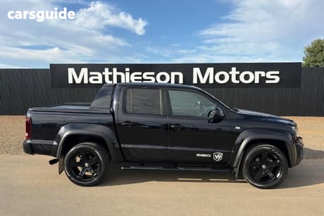 Black 2022 Volkswagen Amarok Dual Cab Utility Tdi580 W580S 4Motion