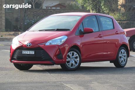 Red 2019 Toyota Yaris Hatchback Ascent