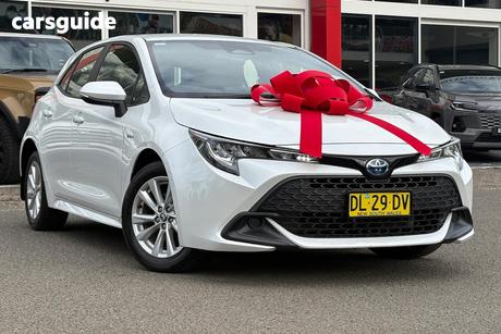 White 2024 Toyota Corolla Hatchback Ascent Sport Hybrid