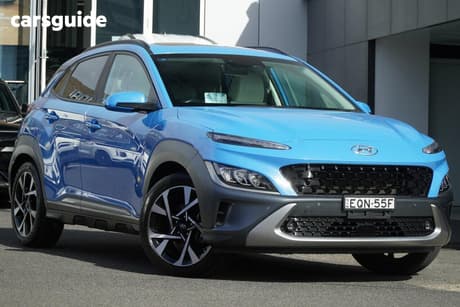 Blue 2021 Hyundai Kona Wagon Highlander Srf (Fwd)