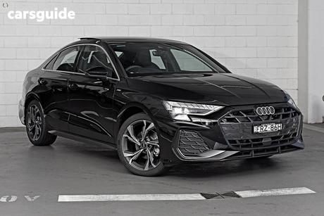 Black 2025 Audi A3 Sedan 35 Tfsi S Line (Mhev)