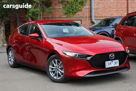 Red 2024 Mazda 3 Hatchback G20 Pure