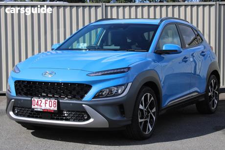 Blue 2022 Hyundai Kona Wagon Highlander Srf (Fwd)