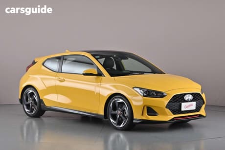 Yellow 2019 Hyundai Veloster Coupe Turbo Premium