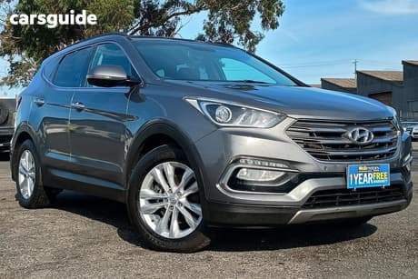 Grey 2016 Hyundai Santa FE Wagon Elite Crdi (4X4)