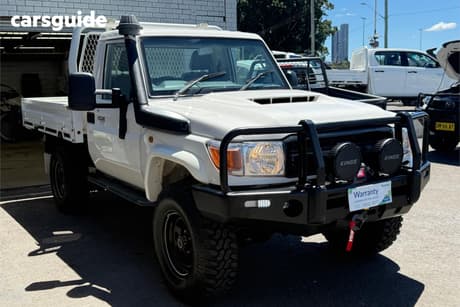 White 2018 Toyota Landcruiser Cab Chassis Workmate (4X4)