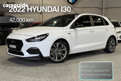 White 2022 Hyundai I30 Hatchback N Line Premium