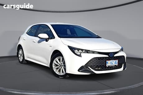 White 2024 Toyota Corolla Hatchback Ascent Sport Hybrid