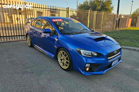 Blue 2014 Subaru WRX Sedan Sti Premium