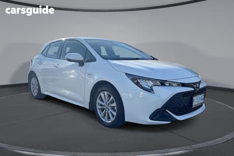 White 2024 Toyota Corolla Hatchback Ascent Sport Hybrid