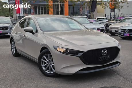 Beige 2024 Mazda 3 Hatchback G20 Pure