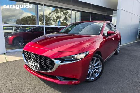Red 2023 Mazda 3 Sedan G20 Touring