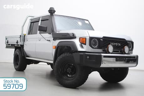 Silver 2024 Toyota Landcruiser 70 Series Double Cab Chassis Lc79 Gxl + Diff Locks