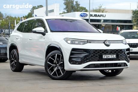 White 2025 Volkswagen Tayron Wagon 195Tsi R-Line 4Motion