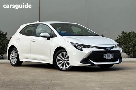 White 2024 Toyota Corolla Hatchback Ascent Sport Hybrid