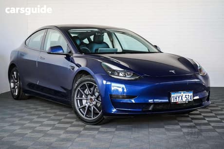 Blue 2023 Tesla Model 3 Sedan Rear-Wheel Drive